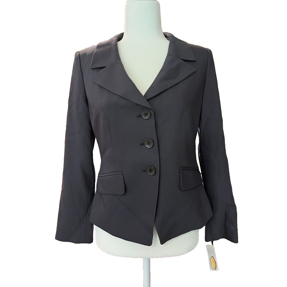 Talbots Women's Blazer Jacket Italian WOOL Size 2P Petite Gray NEW with Tag NWT